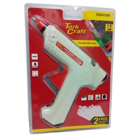 Tork Craft - Glue Gun / Hot Melt Glue Gun 11mm with 2 x Glue Sticks - 80W