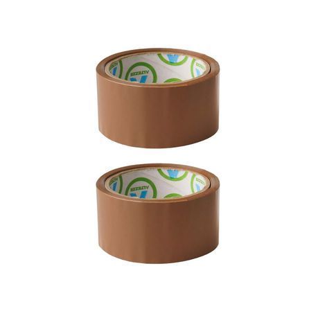 Source Direct - Packaging Tape (Brown Buff Tape) 48mm x 100m - Pack of 2