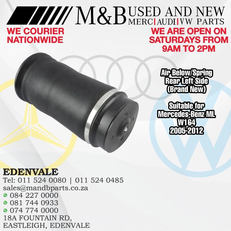 Air Below/Spring Rear Left Side (Brand New) Suitable for Mercedes-Benz ML W164