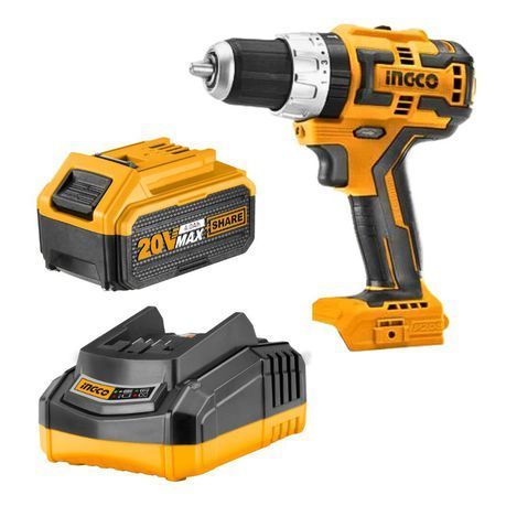 Ingco - Lithium-Ion Brushless Impact Drill with Charger &amp;  Battery (4.0Ah)