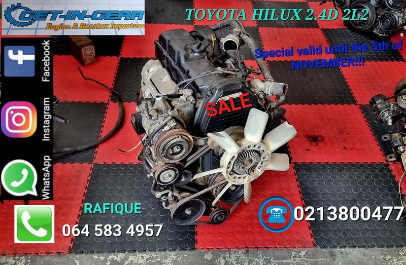 !!!SPECIAL!!!Toyota Hilux 2.4D 2L2 LOW MILEAGE IMPORT Engine - GET IN GEAR