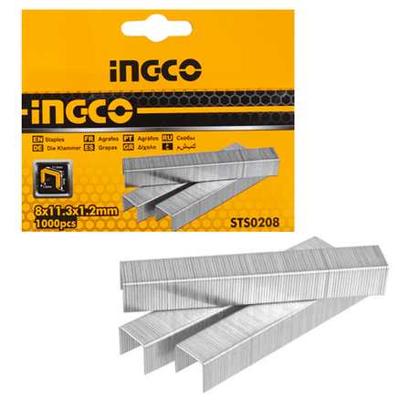 INGCO - Staples - 8mm (width: 1.2mm) -1000 Pieces
