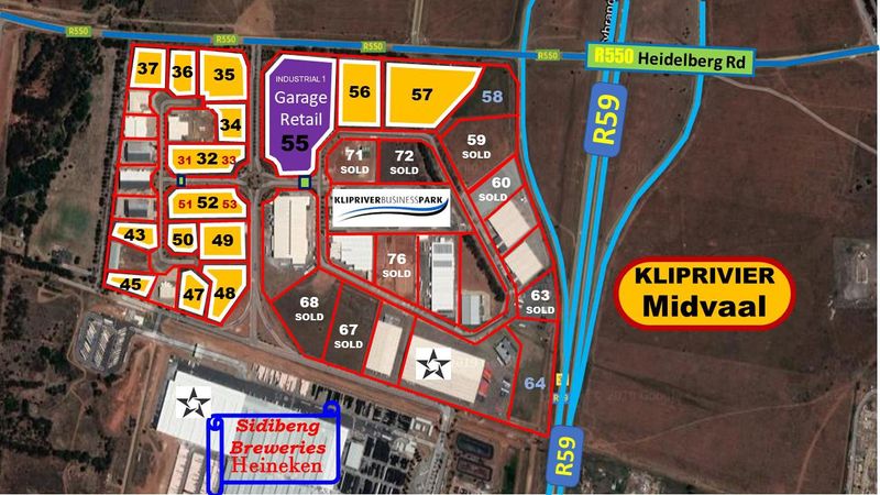 18 INDUSTRIAL STANDS (KLIPRIVIER-BUSINESS-PARK) (FROM R600/SQM)