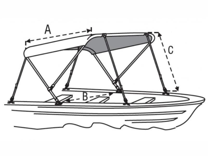 ALUMINIUM CANOPIES 180 x 190 x 135cm