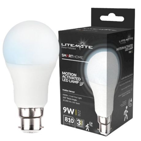 LITEMATE- Motion Sensor Light Bulb - (9W)