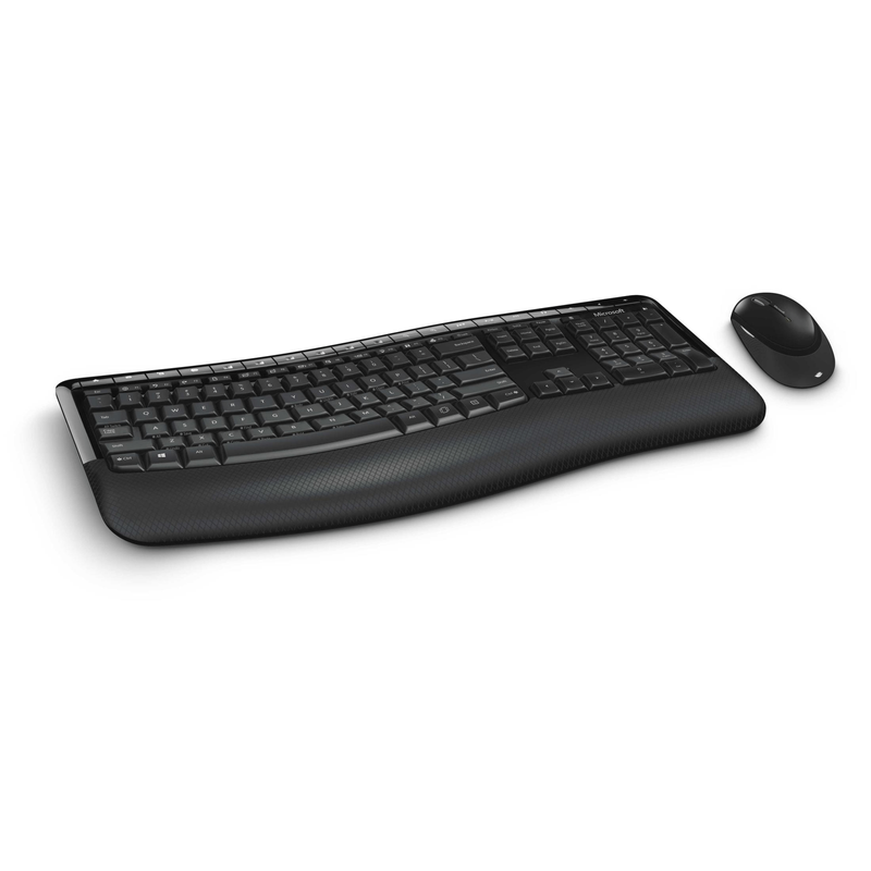 Microsoft Comfort Desktop 5050 Keyboard and Mouse Combo RF Wireless QWERTY International EER Black -