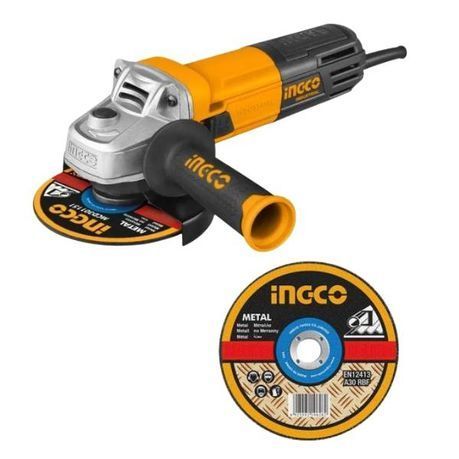 Ingco -950w Angle Grinder&amp;  Abrasive Metal Cutting Disc (10Pieces) Combo Set