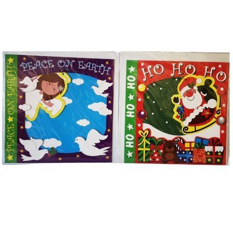 SourceDirect - Oversized Christmas Cards - Pack of 10  Cards (Red &amp;  Purple)