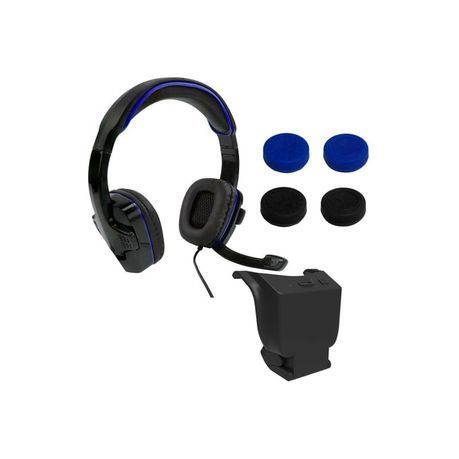 Sparkfox Playstation 4 Core Gamer Pack (Headset, battery pack and Thumb Grips)