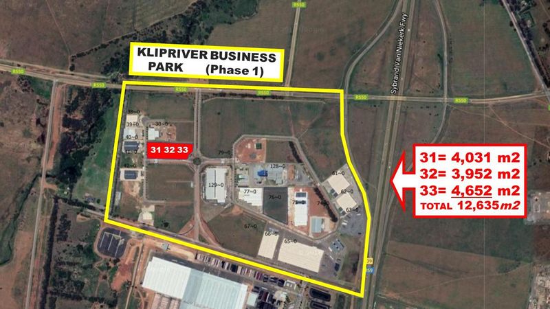 3,952 m2 STAND, SECURE INDUSTRIAL PARK (&#64; R550/SQM)