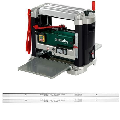 Metabo - Bench Thicknesser Planer DH330 with 2 HSS Planer Blades DH330/316