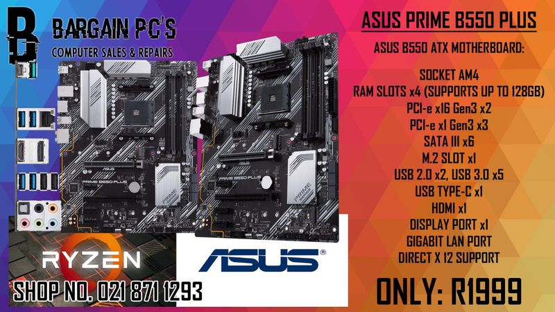 [BRAND NEW] ASUS PRIME B550 PLUS MOTHERBOARD!!!