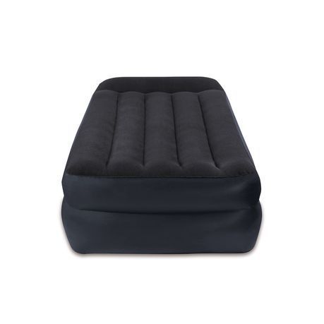 Intex Twin Pillow Rest Raised Airbed With Fiber-Tech &amp;  Built In Pump