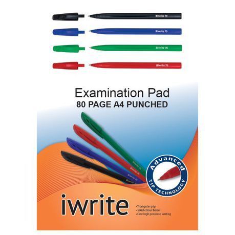 Treeline - Exam Pads 80 Sheet Feint &amp;  Margin , Punched Pack of 10