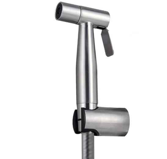 Gently Used Elegant Bidet Set Stainless Steel With Wall Bracket 1.1m Hose/Pipe - Make life easier Hy