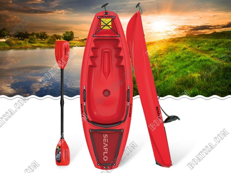SEAFLO KAYAK CHILD RED WITH PADDLE UP TO 55KG