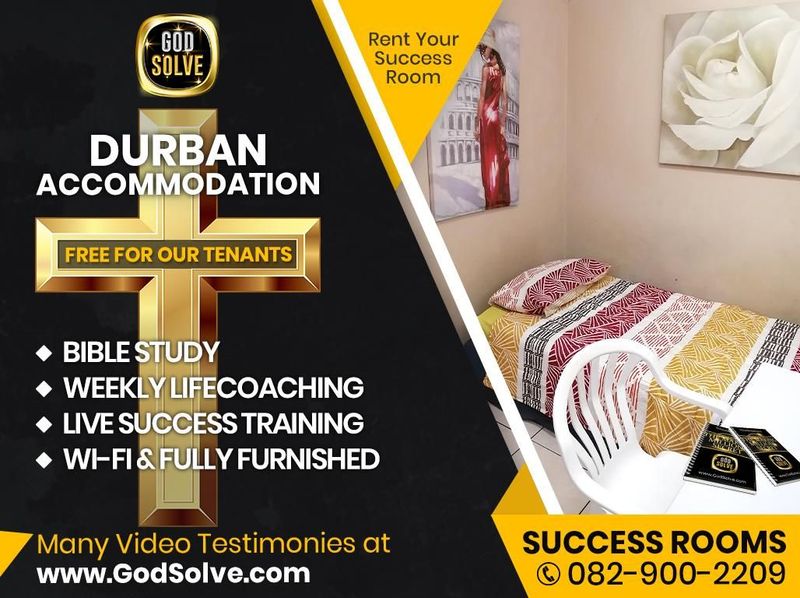 DURBAN CHRISTIAN ACCOMMODATION. GODSOLVE SINGLE AND SHARING ROOMS FOR AFM PASTORS &amp; ELDERS