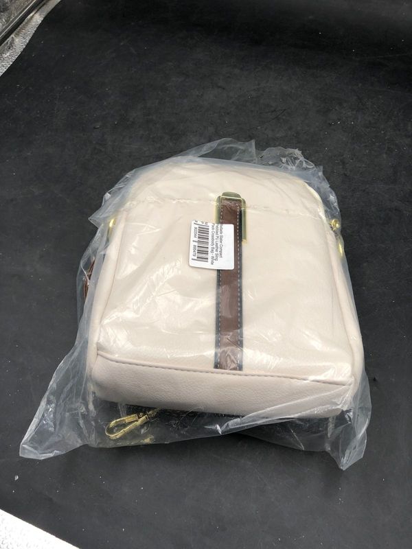 Gently Used Bellade Slater Compact Pebbled PU Leather Sling Pack Crossbody Bag - White - Women -