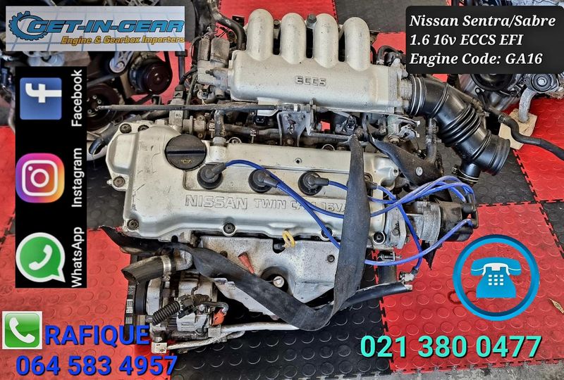 Nissan Sentra - Sabre Ga16 Eccs 1.6 16v LOW MILEAGE IMPORT Engine - GET IN GEAR