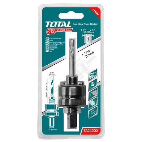 Total Tools Arbor for Holesaw - 32mm to 210mm