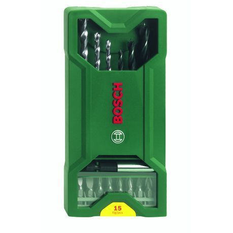 Bosch 15 Piece Mini-X-Line Mixed Drill &amp;  Screwdriver Set