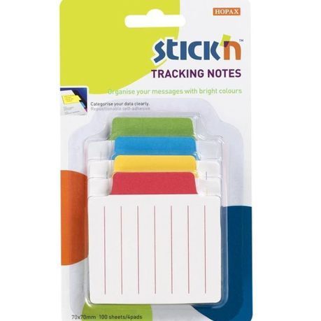 Stick &#96;n - Notepad Tracking Note Framed Colour (70mm x 70mm) - 100 Sheets