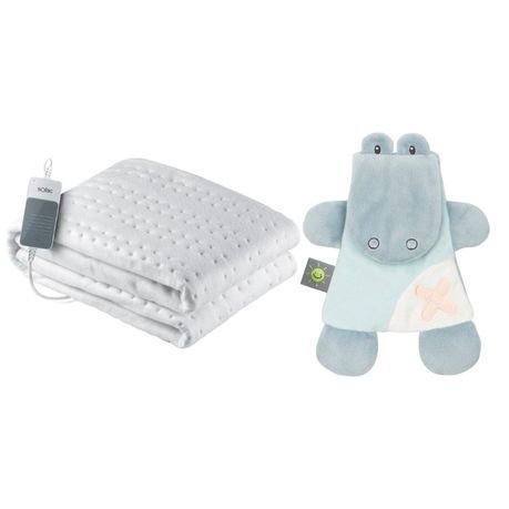 Solac - Kids Single Bed Electrical Blanket &amp;  Nattou &amp;  Gelpack - Crocodile