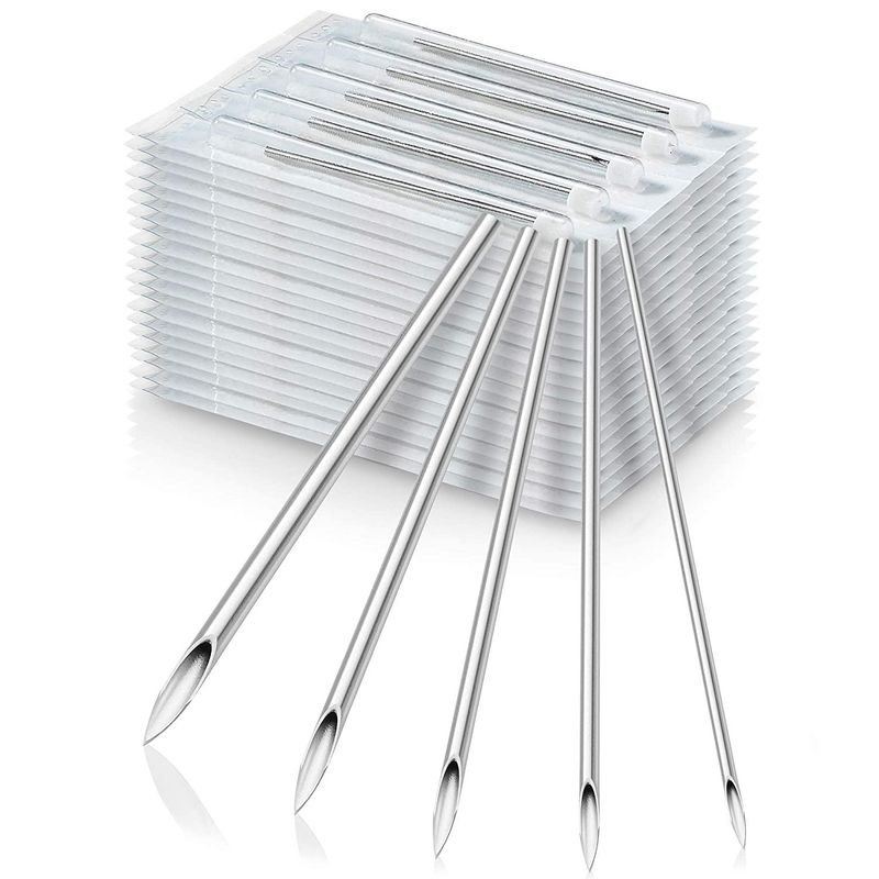 Piercing Needles 100pcs Sizes 12G 14G 16G 18G Sterile Individually Sealed