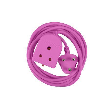 Electricmate 10A 3m Extension Lead - Pink