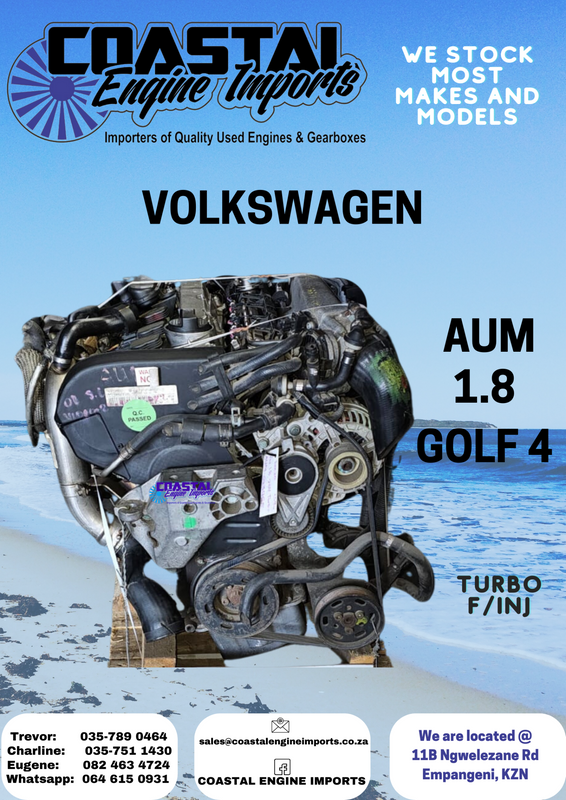 VW GOLF4 1.8 TURBO 20V F/INJ - AUM ENGINE COMPLETE