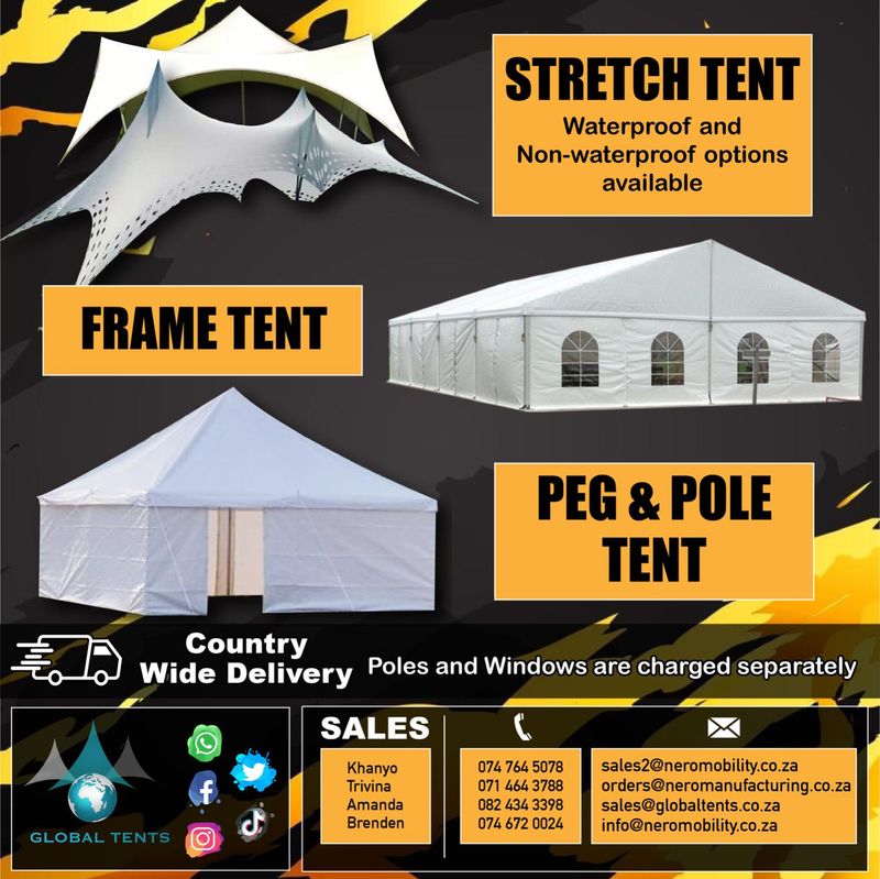 Tents - Marquees - chairs - mobile freezers