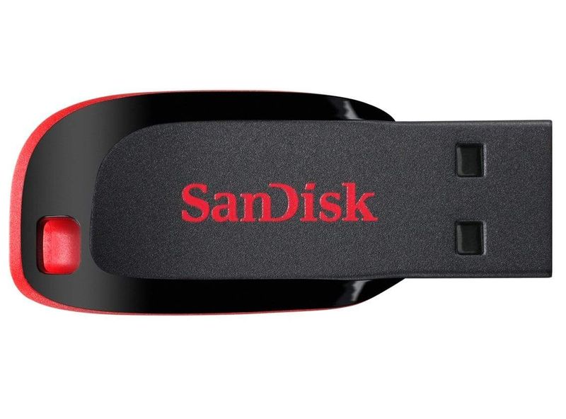 Sandisk Cruzer Blade 64GB USB 2.0 Type-A Black and Red USB Flash Drive SDCZ50-064G-B35 - Brand New