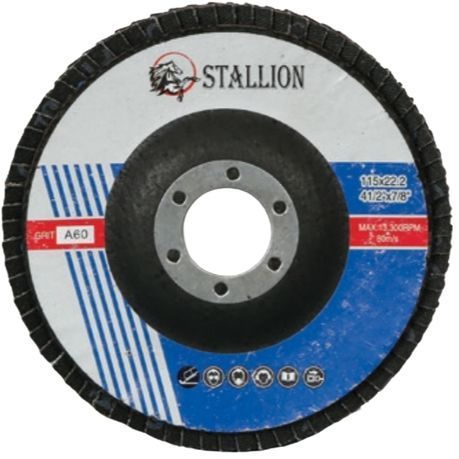 Stallion - Lamella Steel Sanding Flap Disc - P60 (115mm)