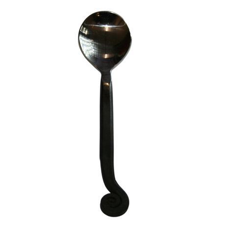Stainless Steel Spoon with Black Handle