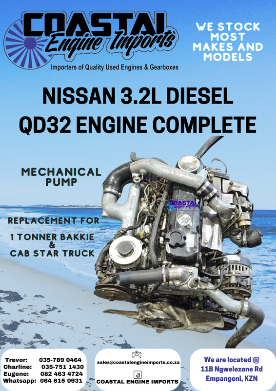 NISSAN 3.2L DIESEL MECHANICAL PUMP - QD32 ENGINE COMPLETE