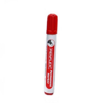 Penflex - Red Permanent Markers , Box of 10