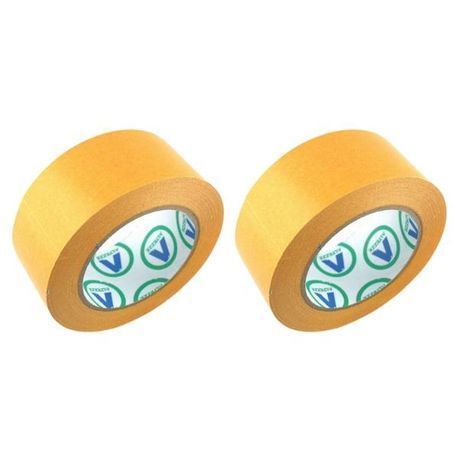 Altezze - Double Sided Carpet Cloth Tape 48mm x 25m Yellow Pack of 2