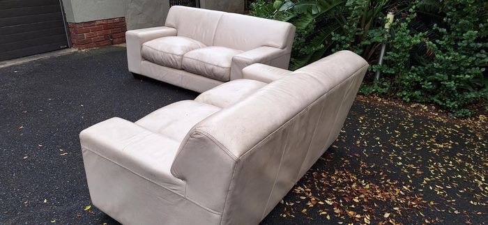 Modern CORICRAFT Kariba Leather Lounge suite 2 b 2 Seater Couches