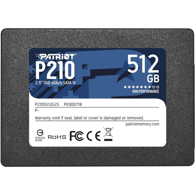 Patriot P210 2.5-inch 512GB Serial ATA III Internal SSD P210S512G25 - Brand New