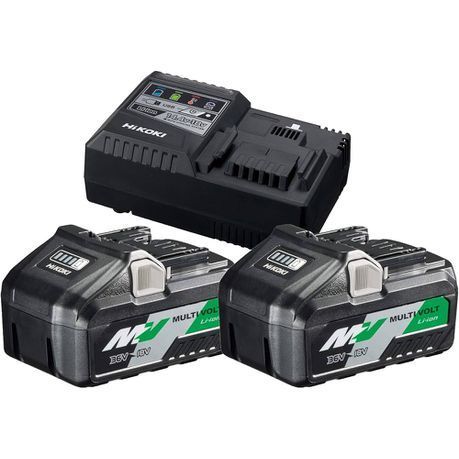 Hikoki - Charger with 2x 36v 2.5Ah Batteries