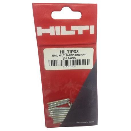 HILTI - B-Pins Nail HD27 P/P - 20 Piece