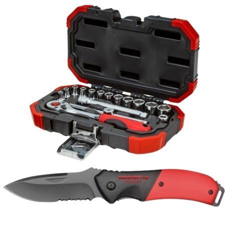 Gedore - 1/4&#34; Socket Set (16 Piece) and Gedore Pocket Knife