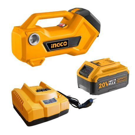 Ingco - Lithium-Ion Transfer Water Pump With 5.0Ah Battery &amp;  Charger