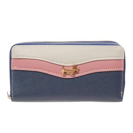 Scotty Bags - The Roberto - Double Zipper Purse - White &amp;  Pink