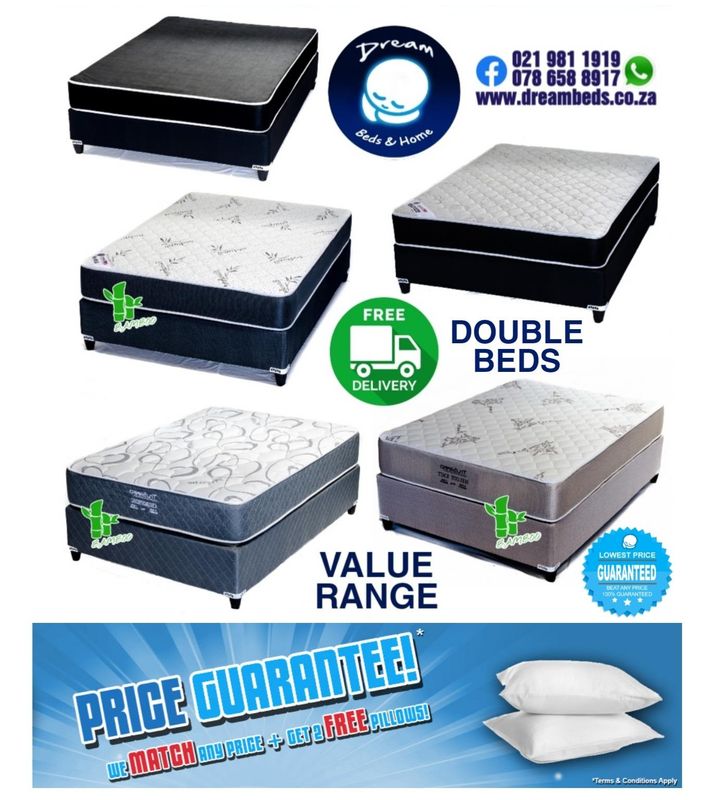 BED SALE - Brand New RELIABLE Beds from R1899 with FREE DELIVERY