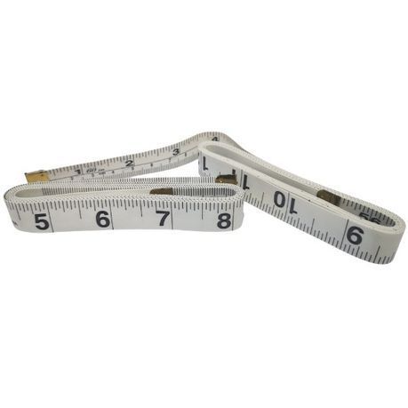 Haberdashery Measuring Tape - Tailoring Tape - 150cm (Pack of 2) White