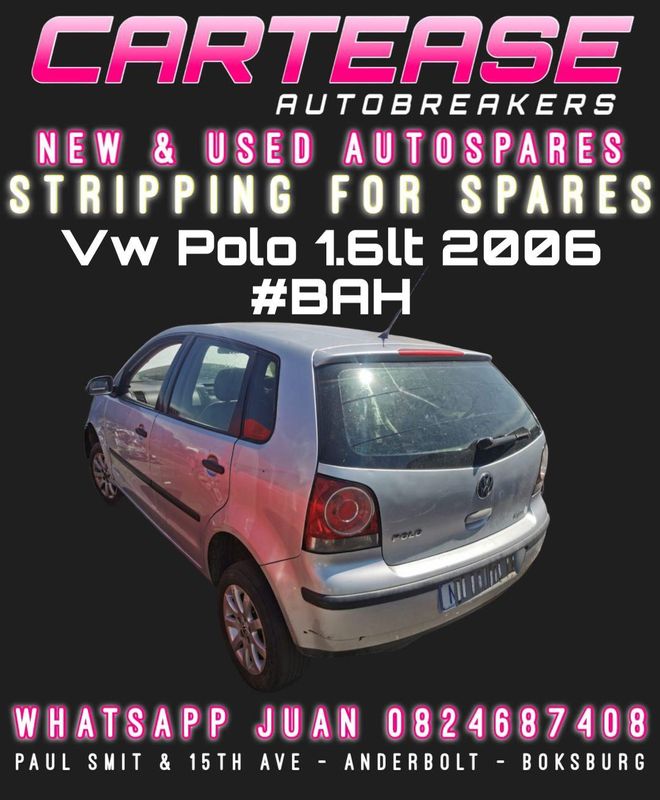 VW POLO 1.6LT 2005 #BAH BREAKING FOR PARTS
