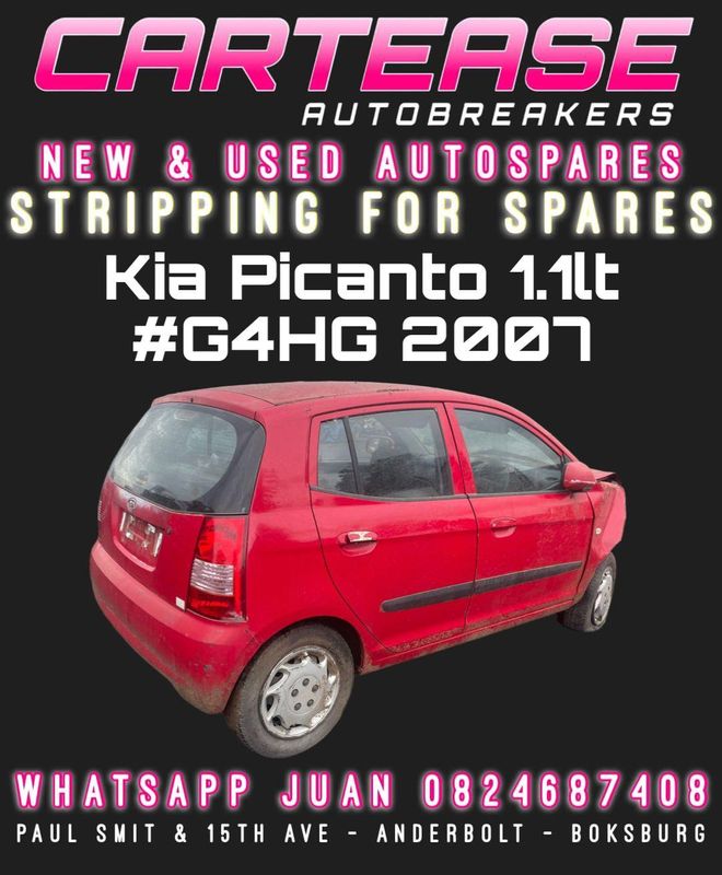 KIA PICANTO 1.1LT #G4HG 2007 BREAKING FOR PARTS