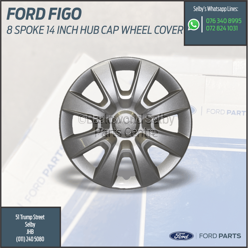New Genuine Ford Figo Wheel Cover 8 Spoke 14inch -  Hub Cap