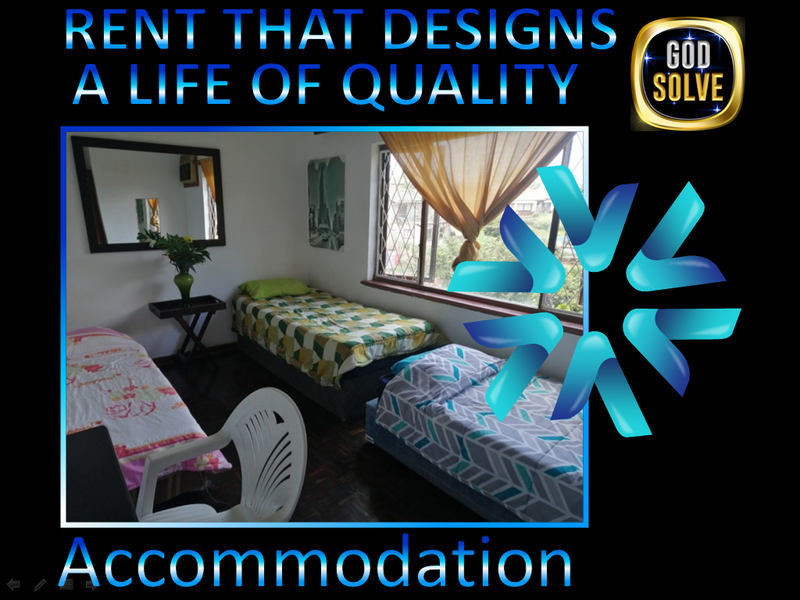 Godsolve Accommodation Power Rooms. Free onsite Mentors get you to rise up and thrive